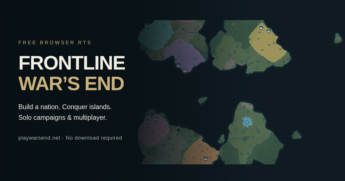 First Browser War Frontline: War’s End — Free Multiplayer Browser RTS